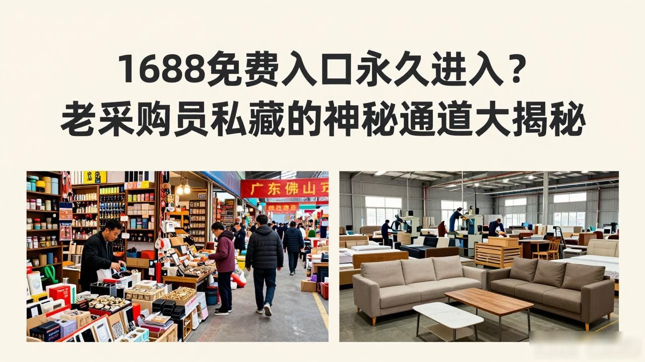 1688免费入口永久进入？老采购员私藏的神秘通道大揭秘
